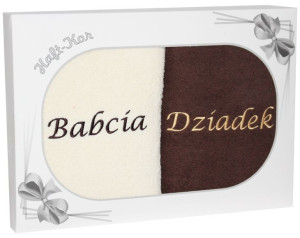 Prezent Dla Babci I Dziadka Zestaw Dwóch Ręczników