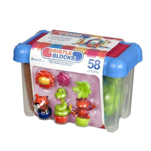 Klocki Jeżyki Zestaw DŻUNGLA Jungle Adventures 58 elementów Bristle Blocks