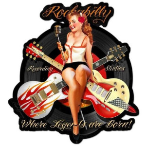 Szyld 61x56 Rockabilly Recording, USA Hit Prezent