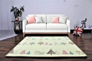 Dwustronna mata piankowa XXL - 180 x 150 x 2 cm najgrubsza - rulon (las i p