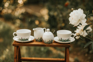 Zestaw porcelany do kawy i herbaty kwitnąca łąka