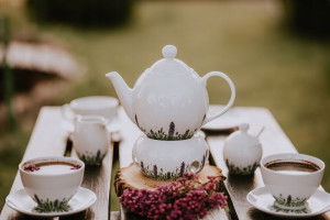 Zestaw porcelany do kawy i herbaty kwitnąca łąka