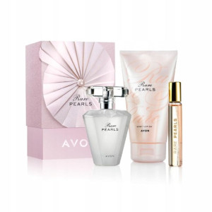 AVON Rare Pearls zestaw 3 kosmetyków w pudełku