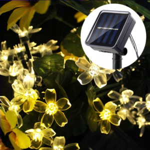 Lampki Choinkowe Solarne Kwiatek 50led Ciepłe