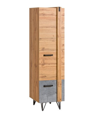 meble LOFTER 02 szafa 45 dąb wotan / beton $s