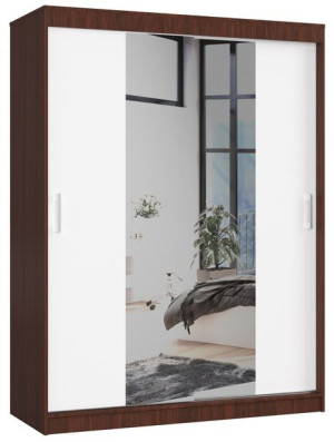 Szafa Przesuwna 150 Cm Clp Z Lustrem Wenge / Biała