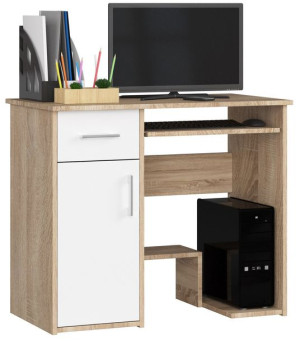 Biurko Jay 90 Cm Dąb Sonoma - Białe