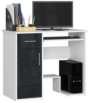 Biurko Jay 90 Cm Białe / Grafit Połysk