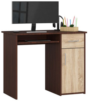 Biurko Pin 90 Cm Wenge / Sonoma Wolnostojące