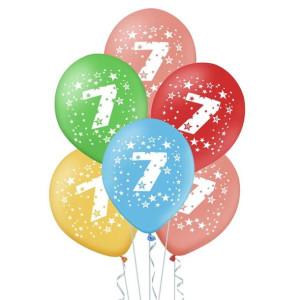 Balon Lateksowy Cyfra 7 5szt C1a