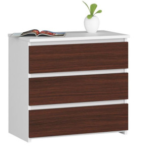 Szafka Nocna Cl3 60 Cm Biała / Wenge