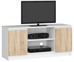 Szafka Rtv 120 Cm 2d 1p Biała / Sonoma