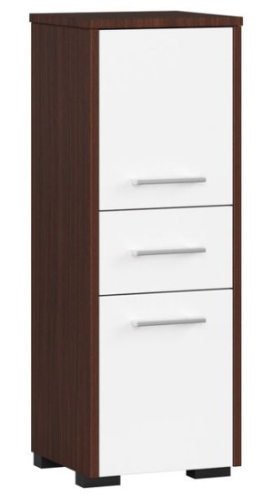 Szafka - Słupek Regał Łazienkowy Fin 2d 1sz Wenge / Biały
