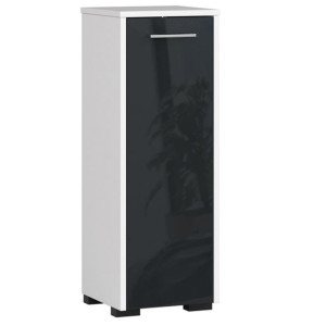 Szafka Łazienkowa Stojąca Fin S 30 Cm Biała / Grafit Połysk
