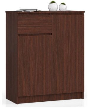 Komoda K 80 Cm 2 Drzwi 1 Szuflada Wenge
