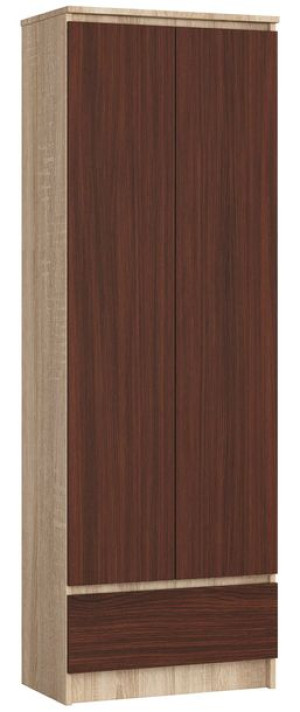 Regał Biurowy Szafa R 60 Cm Clp 1 Szuflada 2 Drzwi Sonoma / Wenge
