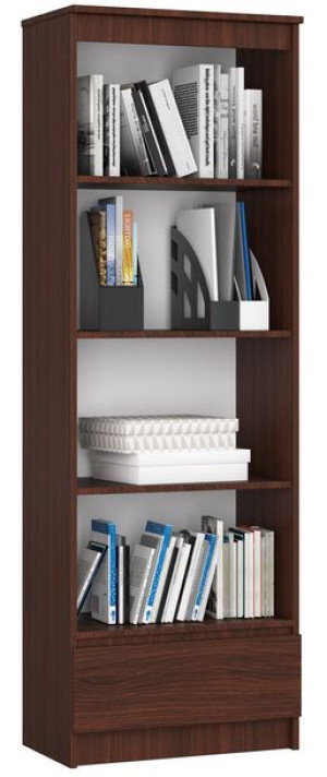 Regał R 60 Cm Clp 1 Szuflada 4 Półki Wenge