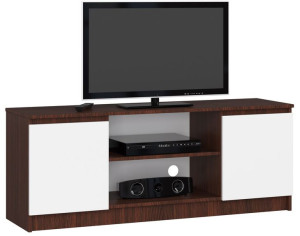 Szafka Rtv 140 Cm 2d 1p Wenge / Biała