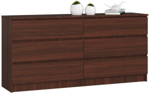 Komoda K 160 Cm 6 Szuflad Wenge