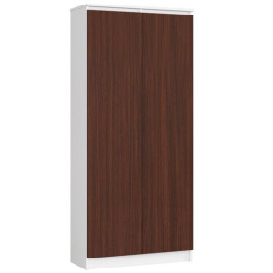 Regał Biurowy Szafa R 80 Cm Clp 2 Drzwi 8 Półek Biały / Wenge