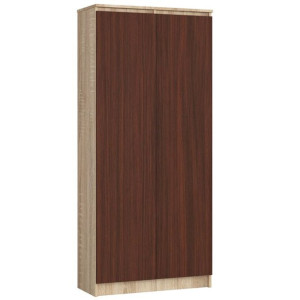 Regał Biurowy Szafa R 80 Cm Clp 2 Drzwi 8 Półek Sonoma / Wenge