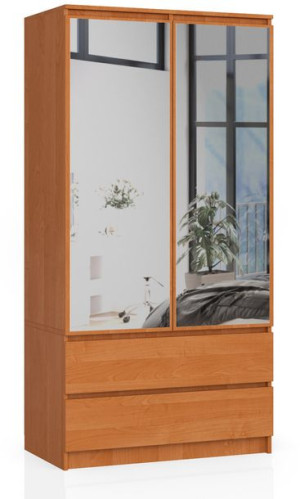 Szafa S 90 Cm 2 Drzwi 2 Szuflady 2 Lustra Olcha