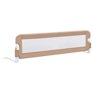 Barierka do łóżeczka dziecięcego, taupe, 150x42 cm, poliester