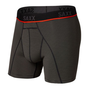 Bokserki do biegania męskie SAXX KINETIC HD Boxer Brief - Paski Czarne M