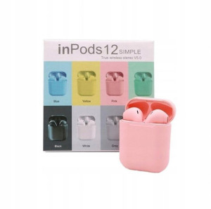 Słuchawki InPods 12 HUAWEI IPHONE SAMSUNG KOLORY