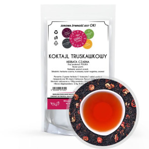 Herbata Czarna Koktajl Truskawkowy - 50g