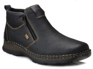 Buty męskie zimowe RIEKER 05398-00 skórzane