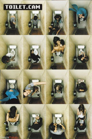 Kamera w Toalecie Toilet cam - zabawny plakat 61x91,5 cm