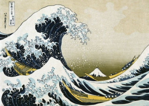 Japonia - Hokusai Great Wave - plakat 140x100 cm