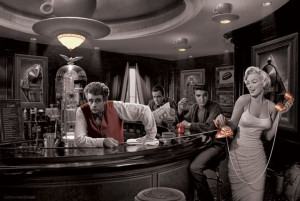 Marilyn Monroe, James Dean i Elvis Presley - Java Dreams by Chris Consani -