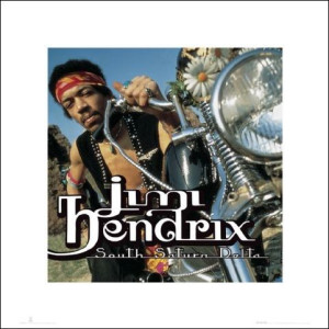 Jimi Hendrix Motocykl - plakat premium 40x40 cm
