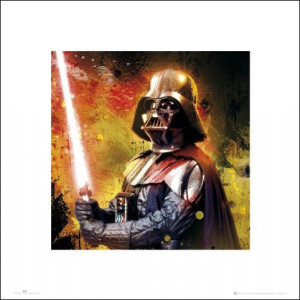 Gwiezdne Wojny Star Wars vader splatter - plakat premium 40x40 cm