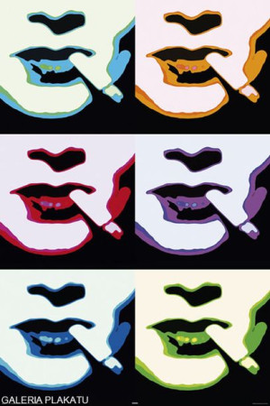 Smoke Popart - Palenie - plakat 61x91,5 cm