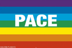 Woodstock - Tęczowa Flaga Pokoju - Peace Flag - plakat 91,5x61 cm