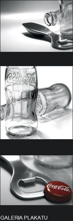 Coca-Cola - Butelka i Otwieracz - plakat 53x158 cm