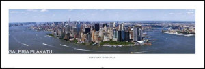 Nowy Jork - Manhattan z lotu Ptaka - plakat 158x53 cm