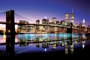Nowy Jork Brooklyn Bridge Colour - plakat 91,5x61 cm