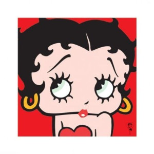 Betty Boop Red - plakat premium 40x40 cm