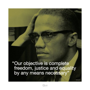 Malcolm X IQuote - plakat premium 40x40 cm