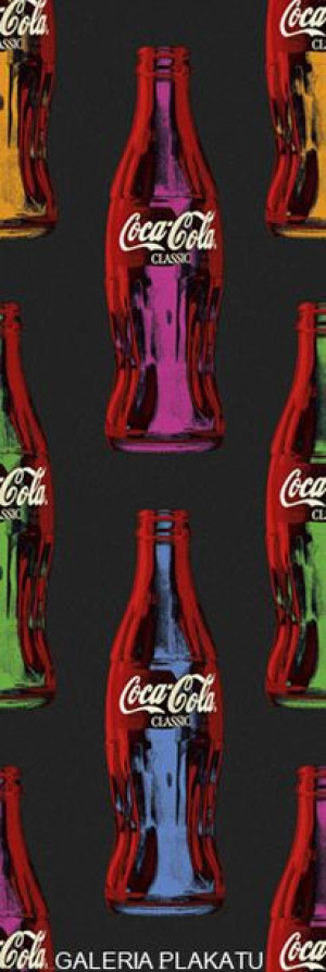 Coca-Cola - Kolorowe Butelki Pop Art - plakat 53x158 cm