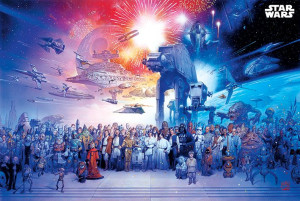 Star Wars Gwiezdne Wojny Wszyscy Bohaterowie - plakat 91,5x61 cm