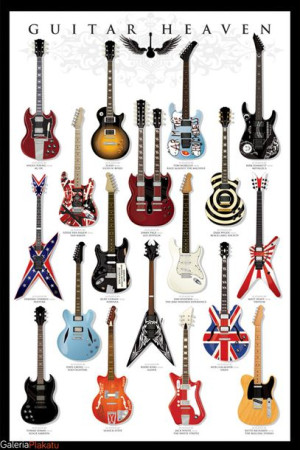 Gitara - Gitary - Guitar Heaven - plakat 61x91,5 cm