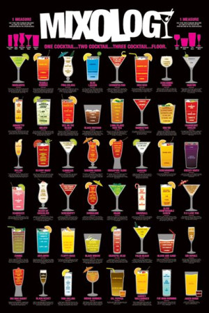 Drinki - Mixology - plakat 61x91,5 cm