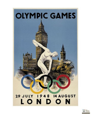 London 1948 Olympics - plakat premium 40x50 cm