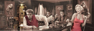 Marylin Monroe, Elvis Presley, James Dean - Bar by Chris Consani - plakat 9