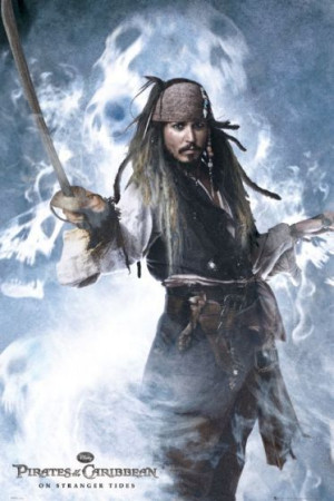 Piraci z Karaibów Jack Sparrow z szablą - plakat 61x91,5 cm